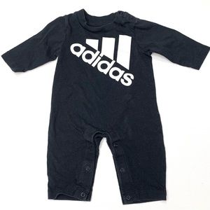 Adidas 100% Cotton Black Jumpsuit Baby Size 3 months